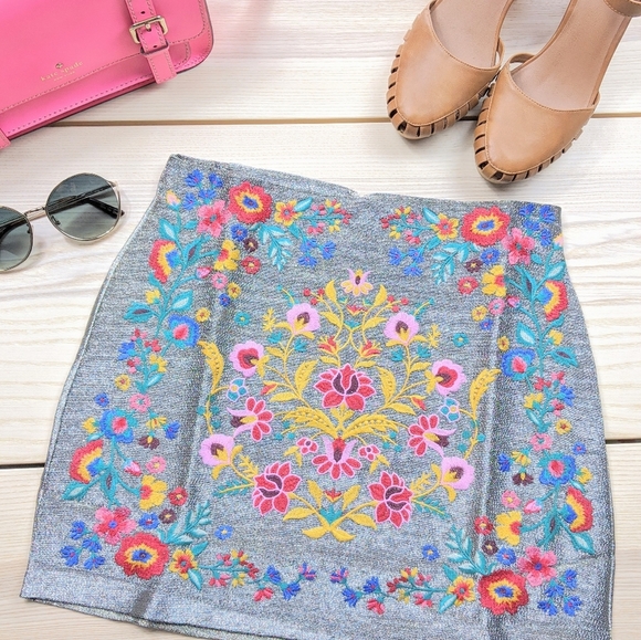 FINAL SALE 🆕🌿boho METALLIC SKIRT🌿 - Picture 2 of 8